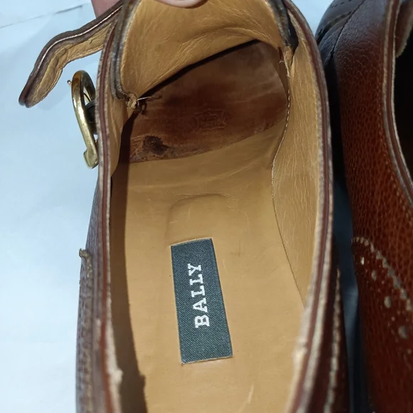 BallyMens luxury medallion Size 43 us 10 monk strap leather  display picture 3